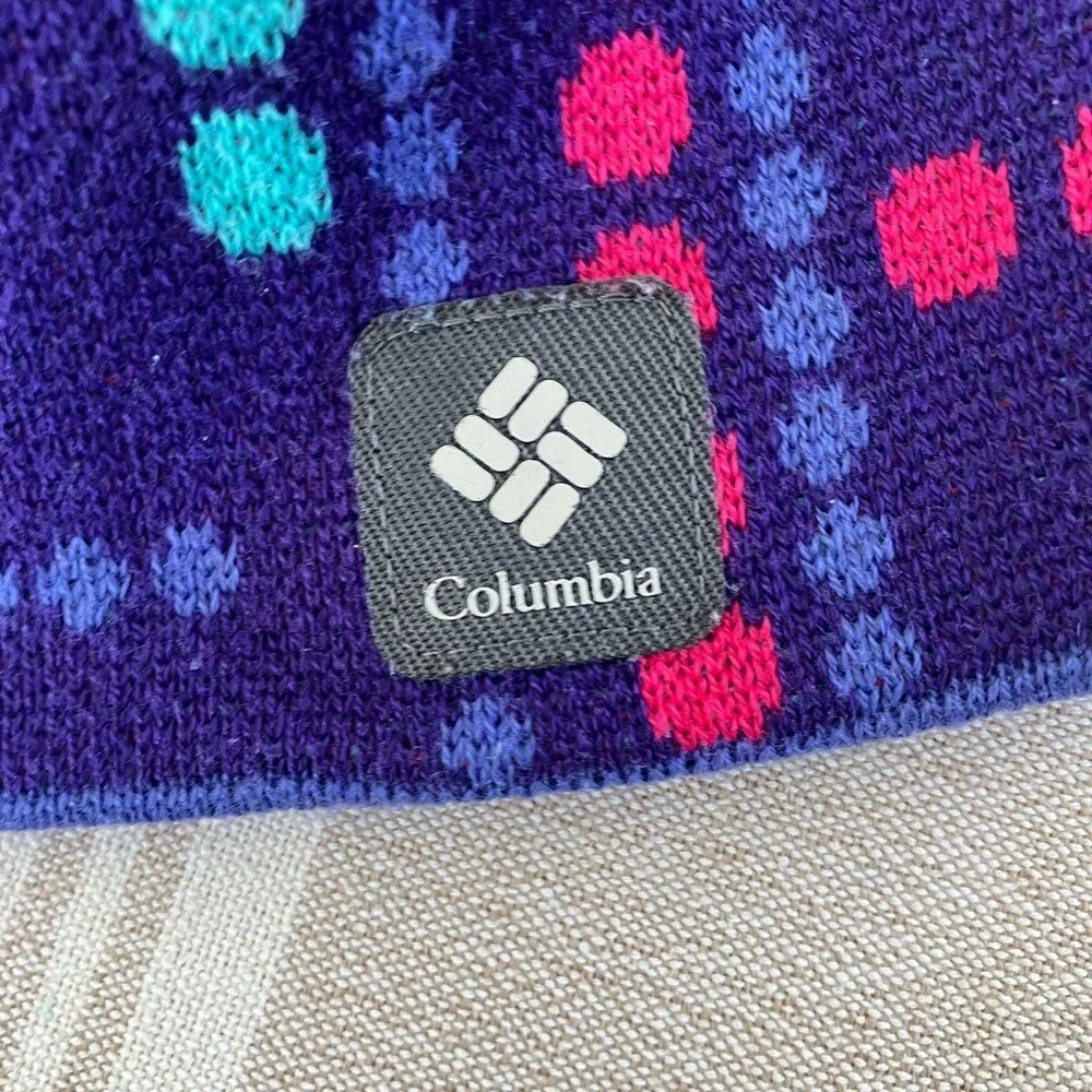 Columbia purple small medium Child's knit beanie